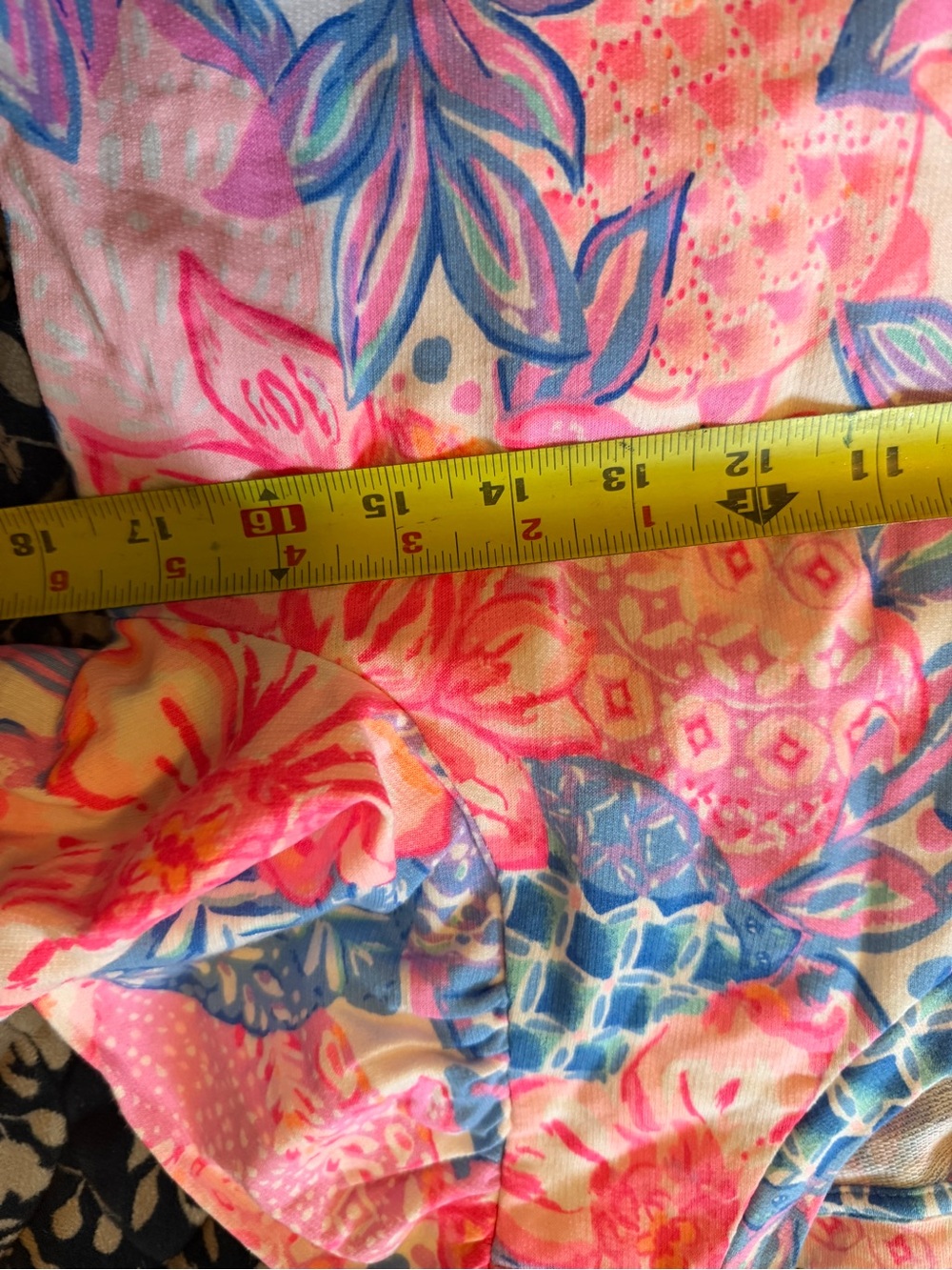 Lilly Pulitzer Pink & Blue Floral Puff-Sleeve Sweatshirt - Picture 6 of 8